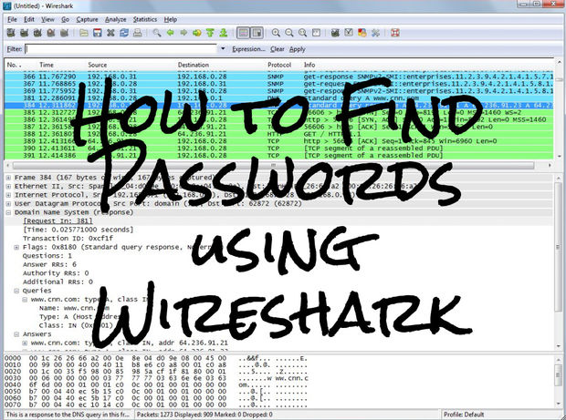 Перехват паролей в сети с помощью Wireshark