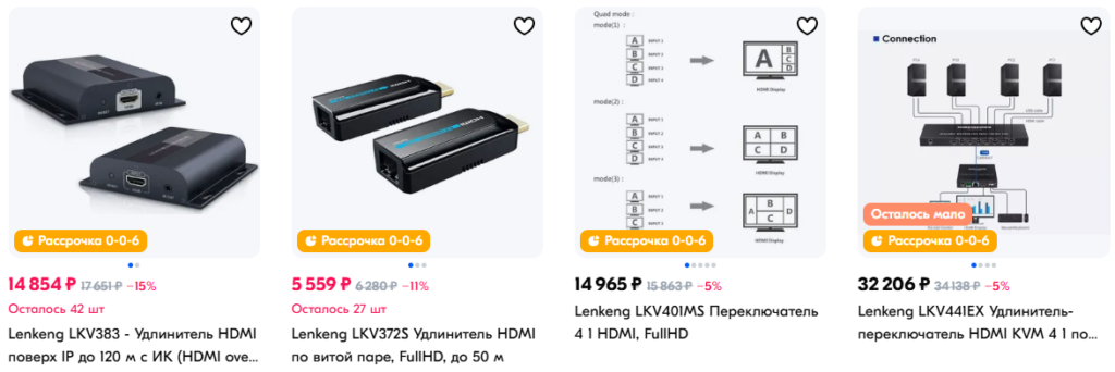 HDMI удлинители Lenkeng теперь и на OZON